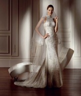 Cudowna włoska suknia ślubna Dante 38 z trenem