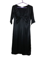 46 Sukienka damska satyna wieczorowa koktajlowa glamour  czarna 38 M