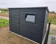 Domek narzędziowy, ogrodowy, schowek 3x2 GRAFIT, OKNO, FILC, MONTAŻ