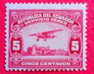 EKWADOR 1930 samolot Ford Trimotor czyste**