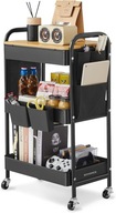 Wózek mobilny 3-poziomowy na kółkach – metalowy organizer do kuchni