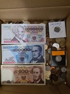 kolekcje i sztuka Srebro, Banknoty i 1 Kg. Monet MIX