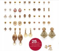 ZESTAW 25 PAR KOLCZYKÓW FARRAH AVON