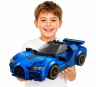 Klocki Konstrukcyjne NIEBIESKI SAMOCHÓD WYŚCIGOWY 326el. AUTO SPORT +8 LAT