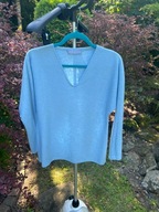 34 36 Maare niebieski wełniany sweter Lori baby blue kimonowy fason