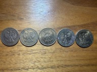 ZESTAW MONET 2 ZŁOTE ROCZNIK 1984 - 1988(5 MONET) III Zestaw