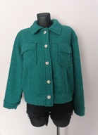 Kurtka katana baranek złote guziki zielona turkus uni