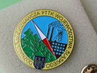 Oryg Odznaka- ODZNAKA KRAJOZNAWCZA- PTTK- WOJEWÓDZTWA ŚLĄSKIEGO -Żółta