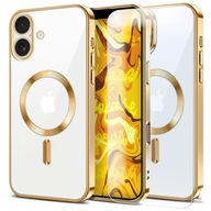 PLECKI DO APPLE IPHONE 16 ZLOTY WZMACNIANE MAGSAFE PRZEŻROCZYSTE