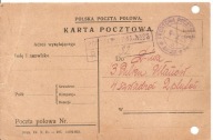 POLSKA POCZTA POLOWA -KARTA POCZTOWA -Dowództwo 3 Pułku Ułanów -obieg 1921