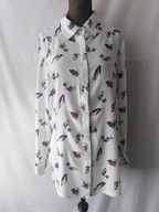 Bluzka biała w kolorowe ptaki - 40