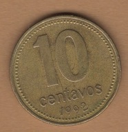 Argentyna 10 centavo, 1992