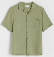 RESERVED koszula lniana len haft comfort fit L