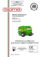 SIPMA Z-279, Z-279/1 - instrukcja obsługi, katalog części pras (2010)