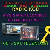 KOD ZDALNE ROZKODOWANIE RADIA JEEP CHRYSLER DODGE T00BE TM9 TQN