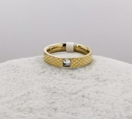 55962 Pierścionek stal chirurgiczna średnica 20 mm obrączka z cyrkonią