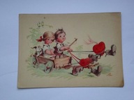 Dzieci - dziewczynka i chłopiec jadą wozem - Ludvík Alois Salac