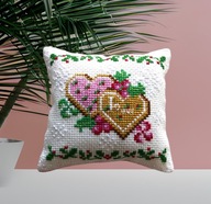 Poduszka na szpilki, igły. Igielnik haftowany. Serce z piernika. Rękodzieło