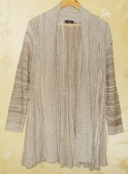 Sweter kardigan kołnierz szal wdzianko bez zapięcia prążek melanż Glimpse