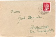 TUSZYN TUSCHIN -koperta -obieg do ŁÓDŹ LITZMANNSTADT TRZECIA RZESZA -1943
