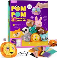 ZESTAW KREATYWNY DLA DZIECI POMPONÓW DO TWORZENIA ZWIERZĄTEK ZWIERZĄT DIY