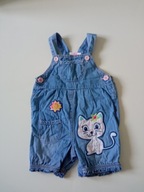 Topomini Spodenki ogrodniczki dla dziewczynki bawełna r 68