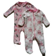 ZAK & ZOEY zestaw 2 polarowych pajacyków z zamkiem 68/74 cm