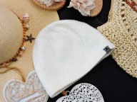 Brekka - biała czapeczka logo r 110/116