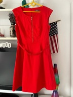 S SOUTH CZERWONA OZDOBNYM PASKIEM elegancka