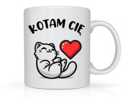 Kubek z nadrukiem kota dla KOCIARY na prezent WALENTYNKI na urodziny