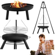 PALENISKO OGRODOWE DUŻE Z RUSZTEM OGNISKO GRILL KOCIOŁEK RUSZT 60CM