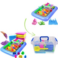 PIASEK KINETYCZNY 3kg + BASEN FOREMKI ŁOPATKA PIASKOWNICA ZESTAW XL