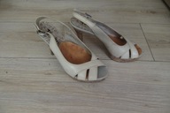 SANDAŁKI SZPILKA SKÓRA ROZM 37