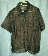 BLUZKA KORONKOWA BRĄZOWA 46-48