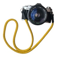 Pasek do aparatu bawełna żółty analogowy klisza