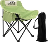 Krzesło kempingowe, turystyczne, wędkarskie U2PICK zielone do 150 kg