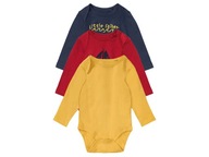 LUPILU BODY zaglówka 100% bawełna długi rękaw 3 sztuki NOWE 62/68