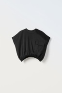 ZARA KOSZULKA O KROJU CROP Z KIESZENIĄ DLA DZIEWCZYNKI 164