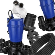POMPA Z ROZDRABNIACZEM DO WODY BRUDNEJ CZYSTEJ SZAMBA MOC-3750W+WĄŻ 25000/h