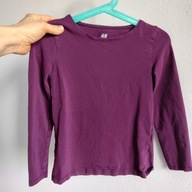 Koszulka basic długi rękaw HM 110 116 organic cotton markowa (036)