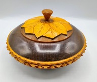 UFO ręcznie wykonana SZKATUŁA z drewna CUDNA STARA