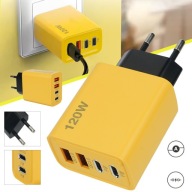 ŁADOWARKA USB C 120 W, 4 PORTY USB SZYBKIEGO ŁADOWANIA, PODWÓJNY PORT PD+QC