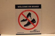 NAKLEJKA - NIE WCHODŹ W BUTACH NA POKŁAD - ŁÓDKA - KOLEKCJA