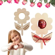 PREZENT NA DZIEŃ KOBIET KWIATEK OZDOBA NA LIZAKA GRAWER Z GRAWEREM SZKOŁA