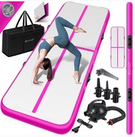 Mata gimnastyczna nadmuchiwana fitness Kesser z pompką różowa 3m t31