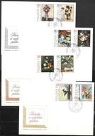 *FDC ROCZNIK 1989 Fi 3089-96 kas. 4 szt. KWIATY W MALARSTWIE / komplet