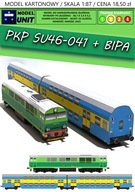 LOKOMOTYWA PKP SU46-041 + BIPA MODEL KARTONOWY SKALA 1:87 ModelUNIT