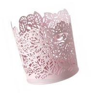 RÓZOWA OSŁONKA ŚWIECZNIK NA TEALIGHTY BLADORÓŻOWY 8CM