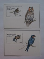 Gruzja - ptaki - Mi. bl.5 + bl.6 OPIS ! **