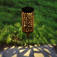 Lampa solarna ogrodowa LED dekoracyjna czujnik zmierzchu taras ścieżka